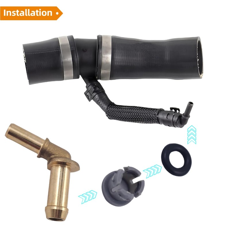 LR049990 Thermostat Water Outlet Hose Connector Kit Compatible with Jaguar