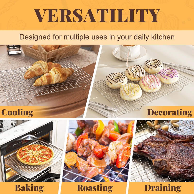 Cooling Racks for Cooking and Baking - 2 PCS 11.65"