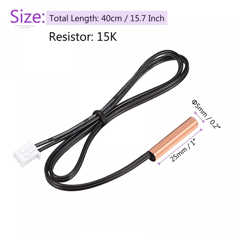 sourcing map 5 Pack 40 cm 15K NTC Thermistor Extruder