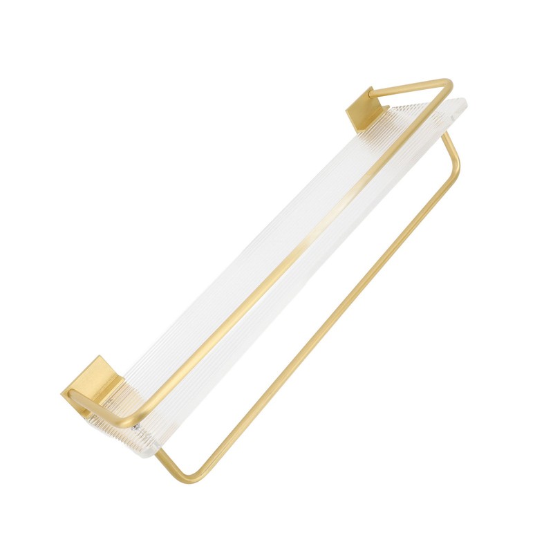 Bathroom Wall Shelf Space Aluminum and Acrylic Rustproof Punch Free