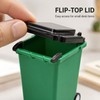 4-Pack Mini Wheelie Trash Bin Pen Holders for Office Desk