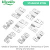 Hicello 20 Pieces Flush Concealed Brackets, Interlocking Stainless Steel Hanging
