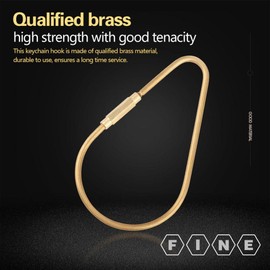 Brass Keychain Carabiners with Screw Gate Buckle – Compact D Shape Outdoor Sports Accessories for Outdoor Sports and Key Ring Accessories (Semicircl)