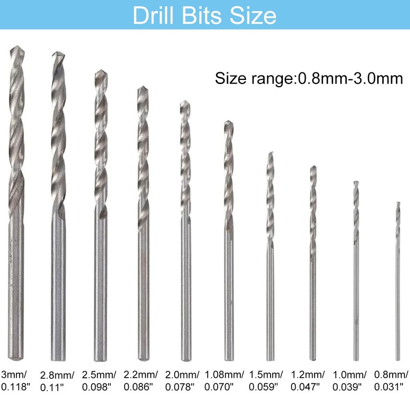EATBALE Keyless Drill Chuck Adapter 0.3-6.5 mm and 0.3-3.6 mm