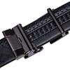 Dubulle Mens Designer Belt Ratchet Leather Black Belt Fashion Adjustable
