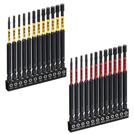 TGFTGF Impact Hex Head Allen Wrench Drill Bit Set, 24PCS, 4-inch (Metric & SAE), Premium S2 Steel 1/4" Hex-Shank Hex Bit Set, CNC Machined Magnetic Screwdriver Bit Set, Storage Box, Automotive Home