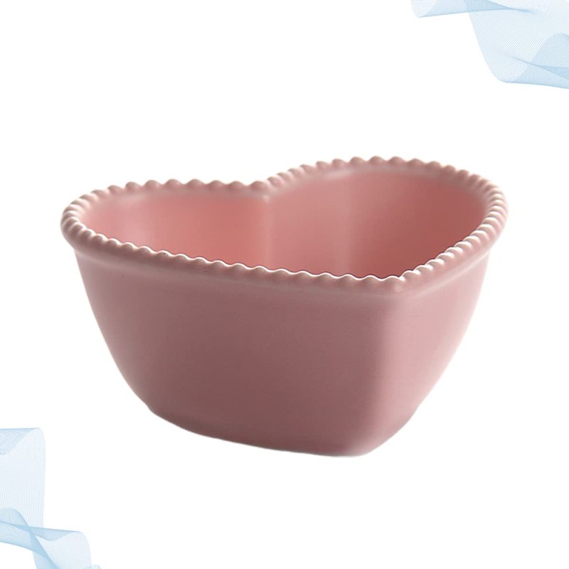 Heart Shaped Ceramic Bowl for Fruit Salad and Dessert -