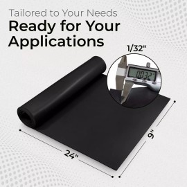 Exactly Rubber Thin Silicone Sheet 60A 1/32 x 9 x 24 Rubber Mat Made in USA Gasket Material