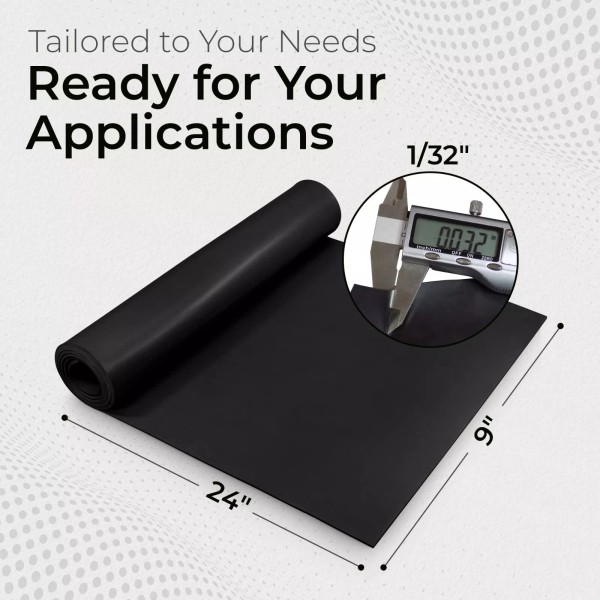 Exactly Rubber Thin Silicone Sheet 60A 1/32 x 9 x