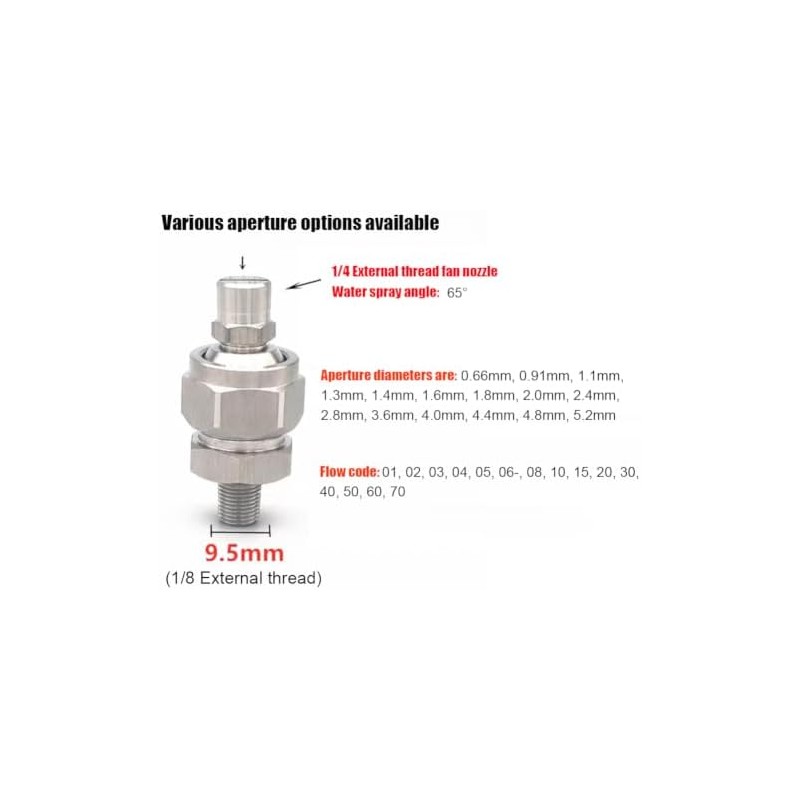 Boquilla atomizadora universal de acero inoxidable YYZQKBD – Precisión y