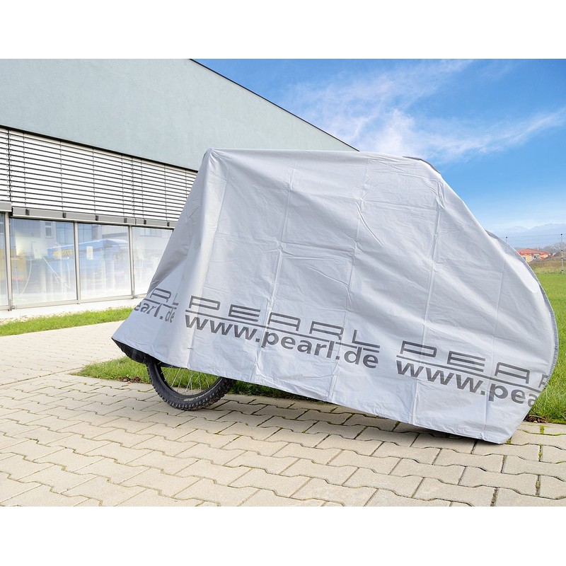 PEARL Bicycle garage: two-wheel garage for bicycles/e-bikes/scooters, silver (bicycle cover,