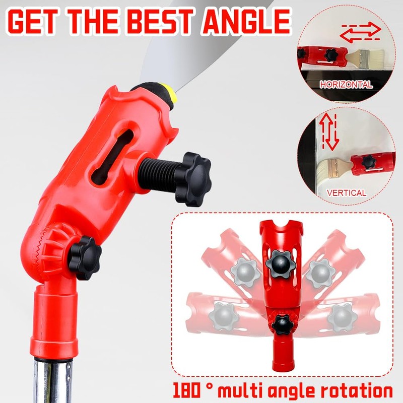 Dhqkqg Multi-Angle Paint Brush Extender Holder, Extension Pole Attachment for