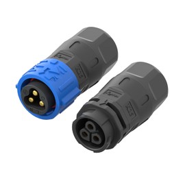 AOHUA 3-Pack K25 IP68 Waterproof 3-Pin Connector - Quick Docking 300V/35A Male/Female Electric Plug Socket for 6.5-15mm Cables, Industrial/Aviation Grade (AH-K25-3503MMZ/FFZ01222)