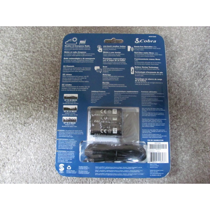 Scobra 25 Mile Range Walkie Talkies Rechargeable Radio Bidirectionnel