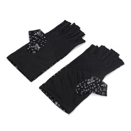 Ladies Half Finger Summer Mesh Driving Gloves Cycling Sun Protection Lace Gloves Sport GYM Fitness Workout Fingerless Racing Mitts Non-slip Breathable Short Riding Motorcycling Gloves