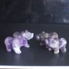 1.5'' Hand Carved Mixed Gemstone Crystal Bear Figurine Animal Carving