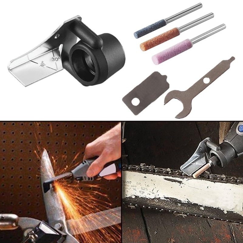 Chainsaw Sharpening Kit Power Tool Accessory with Sharpener, Gauge, Sharpening