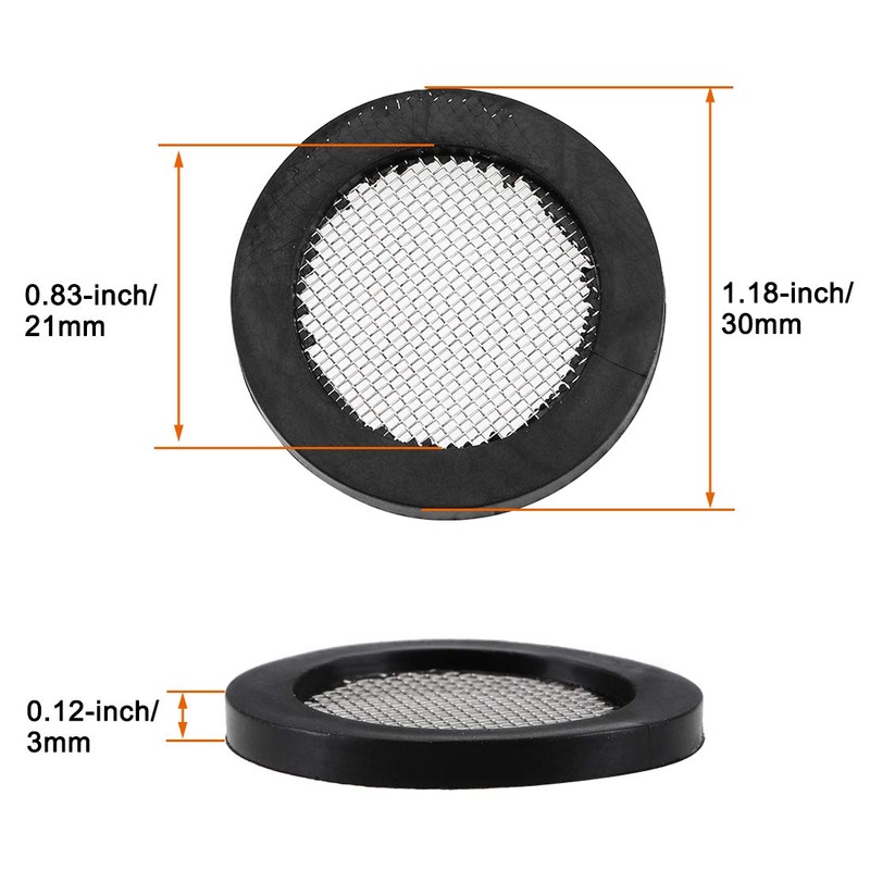 sourcing map Rubber Flat Washers 30mm OD 21mm ID 3mm