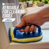 Pack of 2 Corner Scourers Sponge Replacement Pads, Kitchen or