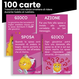 Glop Addio al Nubilato - Team Bride - Giochi Alcolici - Giochi per Bere - Futura Sposa per Festa Addio al Nubilato - Giochi da Tavolo per Adulti - Nubilato Gadget - Giochi Addio al Nubilato