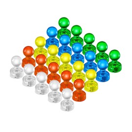 Magnet Push Pin, 25PCS Refrigerator Whiteboard Locker Magnets for Home Office (5 Colors)