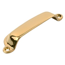 UNIQANTIQ HARDWARE SUPPLY Classic Brass Drawer Bin Pull | Centers: 3 3/8" | Handle for Antique Cabinet, Dresser Drawer | UA-885-PB