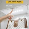 GUDEMAY Clear Acrylic Display Case with Light, Dustproof Stackable Showcase