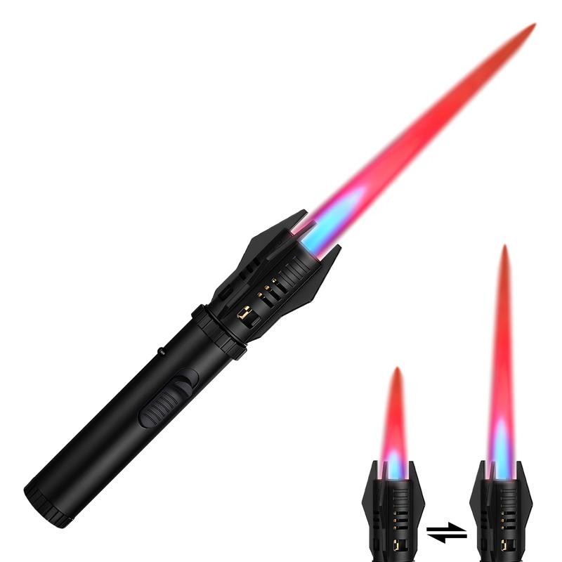 Jet Torch Lighter, Adjustable Jet Flame, Windproof Butane Refillable Gas