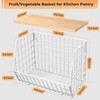 White Fruit Bowl Wire Basket Storage Pantry Fruit and Vegetable