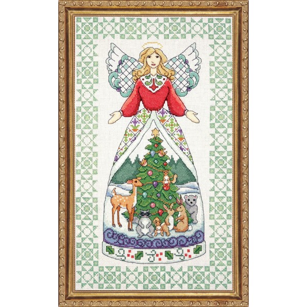 Tobin DW2809 14 Count Counted Cross Stitch Kit, 9 by 15-Inch, Winter Angel-Jim Shore