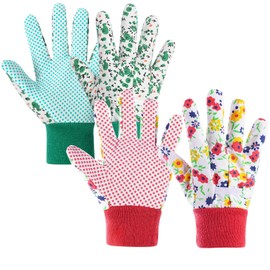 Gardening Gloves for Women, Comfortable Gardening Working Gloves for Ladies Women, Floral Garden Gloves with Elastic Cuffs and Non-Slip for Yard, Fishing, Camping