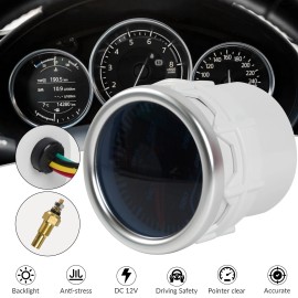 XIKEY 2" 52mm 100-280F Temp Gauge Water Coolant Temperature Meter w/ 1/8" NPT Sensor