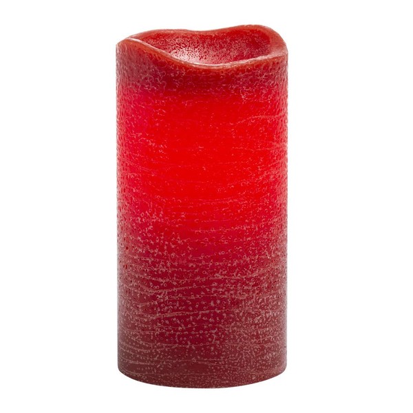 Inglow by Sterno Home 6-Inch Tall Flameless Rustic Pillar Pomegranate Scented Candle with 5-Hour Timer, (CGT55600CU45)