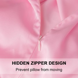 Mulberry Silk Pillowcase for Hair and Skin,Cooling Silk Pillow Case with Hidden Zipper,Allergen Proof Dual Sides Soft Breathable Smooth Silk Pillow Cover for Women. (Pink, Toddler(13"x 18"))
