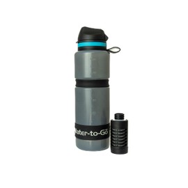 WATER TO GO Water Bottle 0.75 L, with Filter - Drink Water Directly from River, Lake or Pipe, Ultralight & BPA-Free, 200 L Filter Performance, Perfect for Travel, Kayaking, Camping, etc. (Blue)