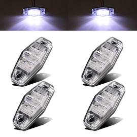 NEW SUN DOT-Certified 2.5"x1" Premium Clearance Lights, LED Truck Trailer Side Lights, Fender Marker Lights Waterproof, Ideal for Trailers, Trucks, Camper, RVs, 4Pcs Clear Lens High Bright Light