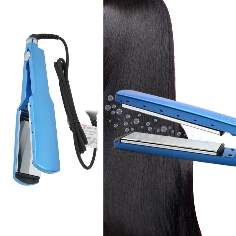 45mm Panel Dual Use Hair Straightener Curler Negative Ion Adjustable
