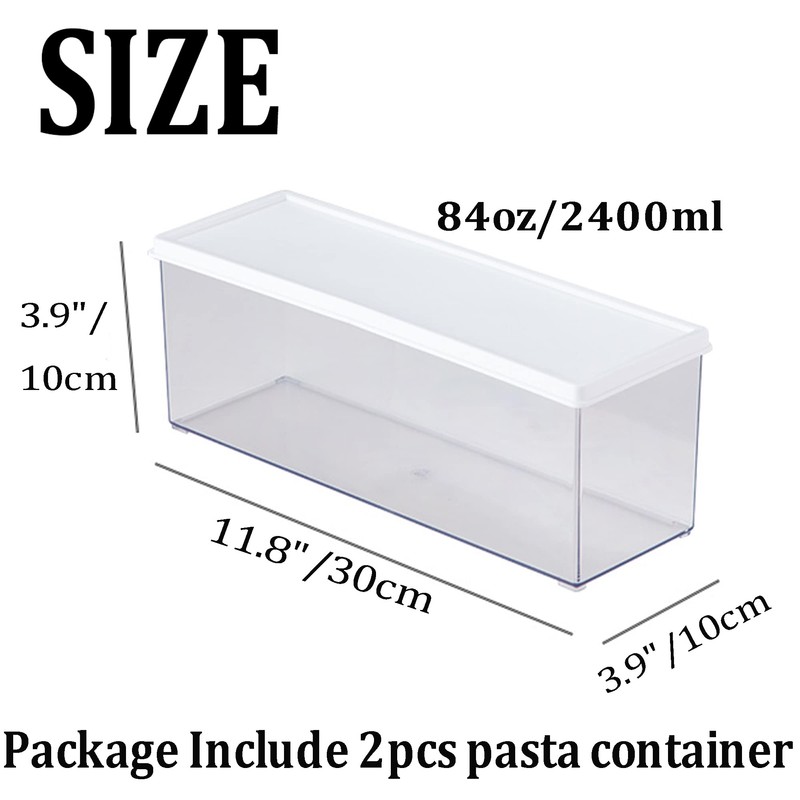 Hanobe Pasta Containers for Pantry Large Spaghetti & Noodle &