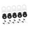 JECOMPRIS 5sets Shower Curtain Rollers Ceiling Track Carrier Hooks Plastic