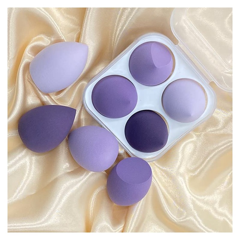 TFE 4 Piece Makeup Blender, Transparent