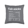 Nutritional Fish Sticks Fact Funny Thanksgiving Christmas Throw Pillow, 16x16,