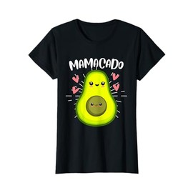 Mamacado Gift Expectant Mum Pregnancy T-Shirt, black