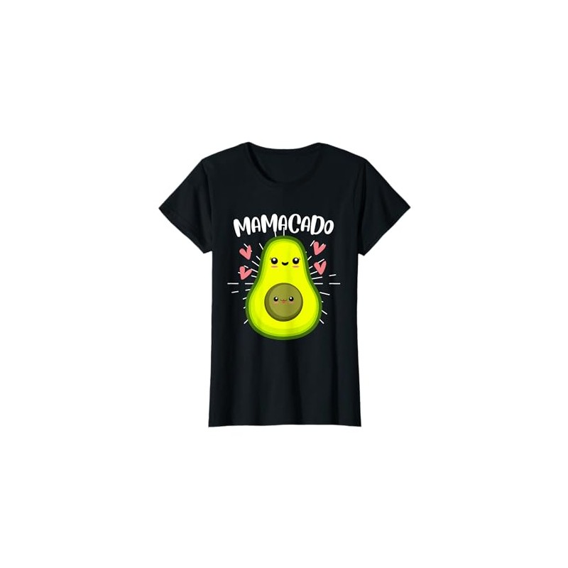Mamacado Gift Expectant Mum Pregnancy T-Shirt, black