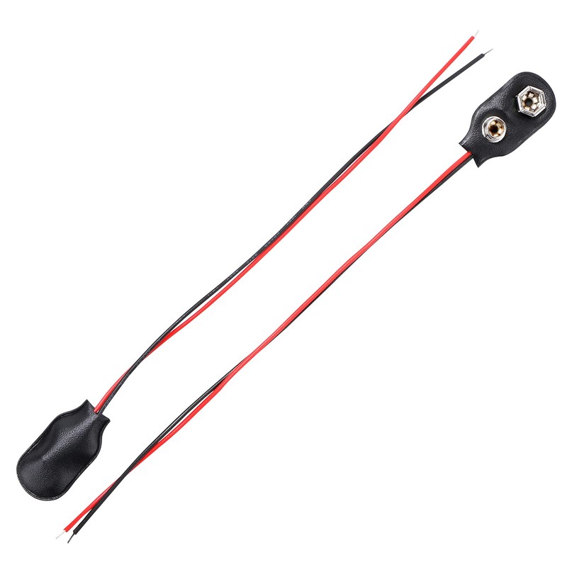 Yoodelife 9V Battery Clip Connector, 9 Volt Long Cable Connection
