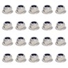 M8 Nylon Flange Nuts, 20-Pack 304 Stainless Steel Nylon Insert
