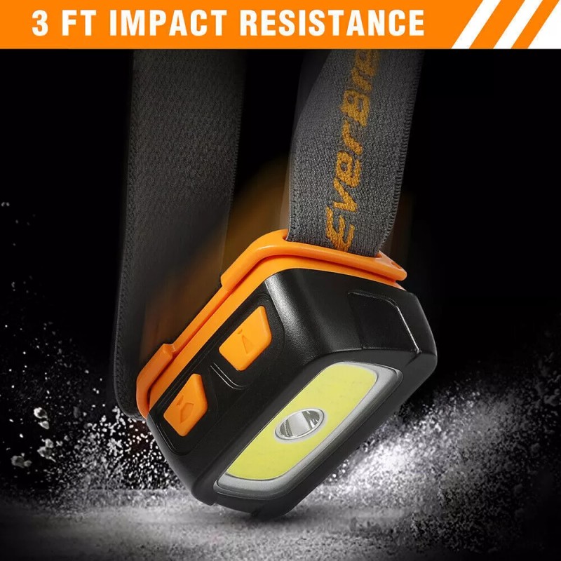 EverBrite Rechargeable LED Headlamp Red Green Light Tail Light 7