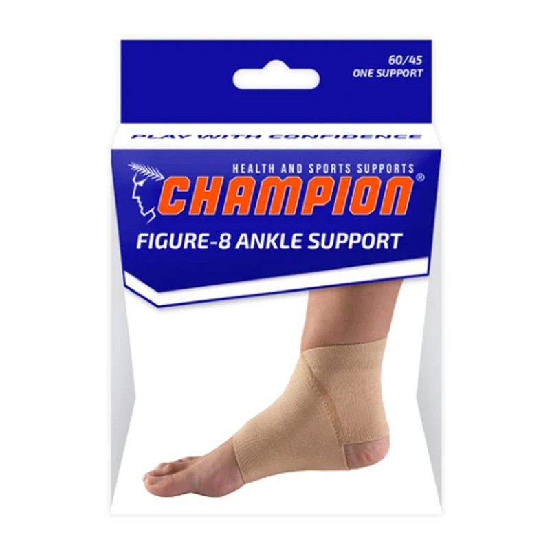 Champion Figure 8 Ankle Support, Light Elastic Compression Brace, Muscle