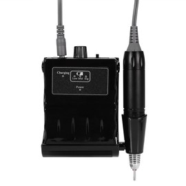 30000RPM Nail Drill Machine Rechargeable Portable Electric E File Acrylic Gel Bits Polisher Sets Glazing Nail Drill Fast Manicure Pedicure by Filfeel (Black)