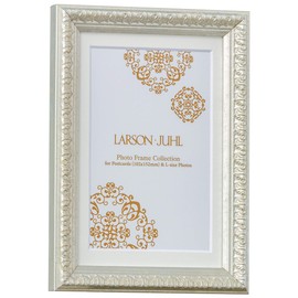 Larson Jules LJPF0108 Charme A5 (Medium Format = Inner Dimensions 5.0 x 8.3 inches (152 x 212 mm)), Includes Postcard Insert Mat (Window Dimensions 3.7 x 5.6 inches (94 x 142 mm), Silver