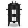GRiliFE 16" Charcoal Smoker, 3 in 1 Heavy Duty Vertical